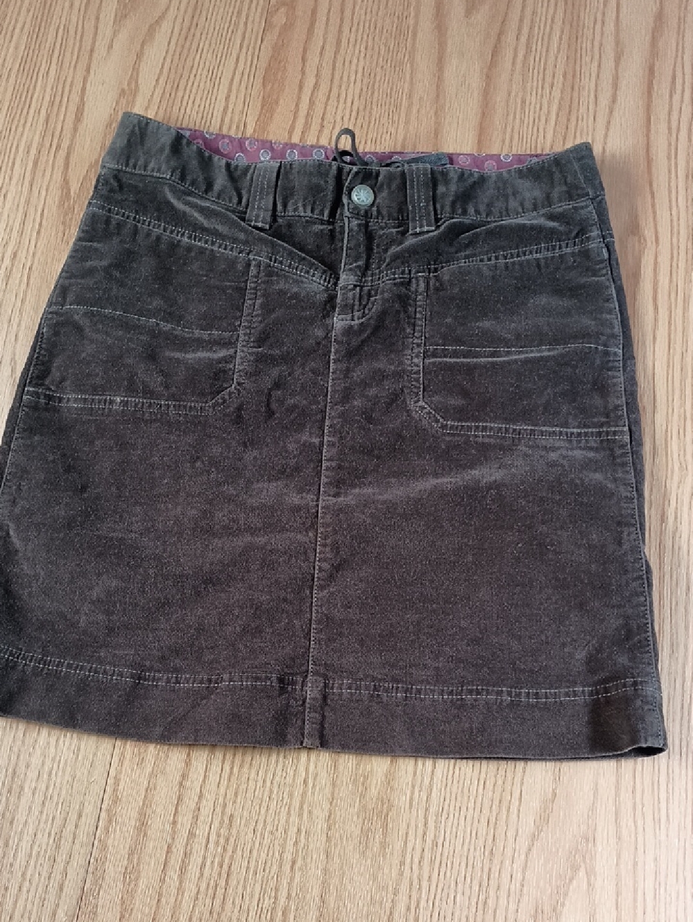 Athleta Dark Brown Corduroy Mini Skirt Size 6